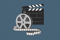 Cinema film reel, entertainment illustration