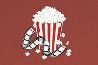 Movie popcorn snack, food illustration