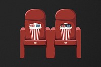 Movie theater, entertainment illustration 