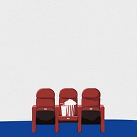 Movie theater border background, entertainment illustration