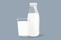 Glass of milk, drink illustration