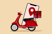 Motorcycle delivery, logistic illustration