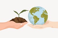 Save the earth, environmental conservation illustration