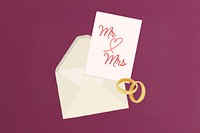 Wedding invitation card illustration