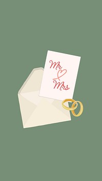 Wedding invitation mobile wallpaper