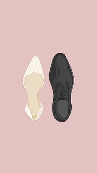 Wedding shoes mobile wallpaper