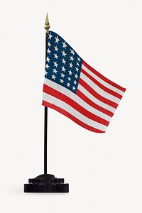 American flag stand, isolated image