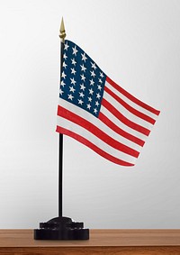 American flag stand background