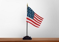 American flag stand background