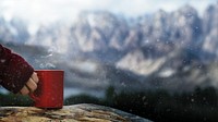 Campers mug aesthetic HD wallpaper, nature border