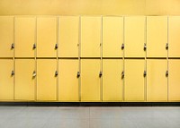 Yellow school lockers background