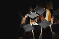 Graduation ceremony border background