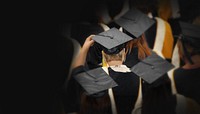 Graduation ceremony border background