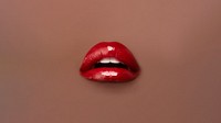 Woman's red lips HD wallpaper