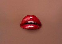 Woman's red lips background