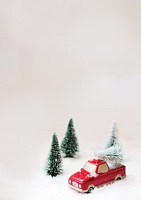 Christmas trees border background