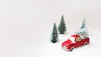 Christmas trees border background