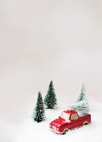 Christmas trees border background