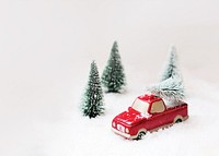 Christmas trees border background