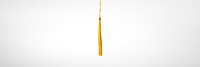 Yellow tassel background, graduation cap image