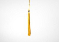 Yellow tassel background, graduation cap image