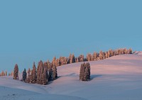 Snow mountain background, winter border