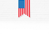 American flag, white background design