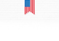 American flag, white background design