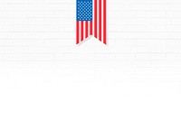 American flag, white background design