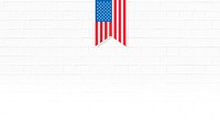 American flag, white background design
