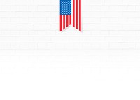 American flag, white background design