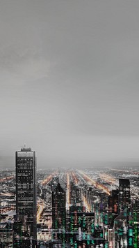 High-rise office building iPhone wallpaper, gray sky image