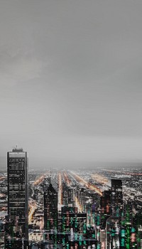 High-rise office building iPhone wallpaper, gray sky image