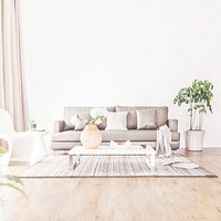 Modern living room background, interior image