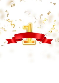 Number 1 prize background, award image