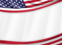 American flag border background