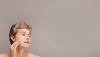 Healthy senior woman background, beauty image