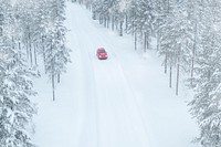 Winter road track background