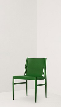 Green chair background, modern interior border