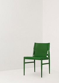 Green chair background, modern interior border