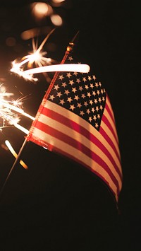 Independence day iPhone wallpaper, American flag border