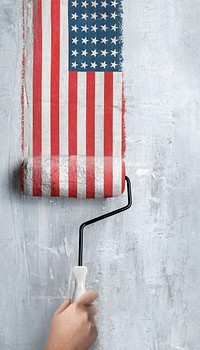 American flag paint iPhone wallpaper