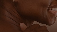 Black woman's skin background, beauty close up image