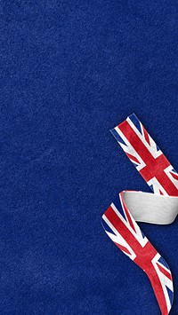 UK flag border iPhone wallpaper, textured design