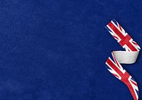 UK flag border background, textured design