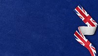 UK flag border background, textured design