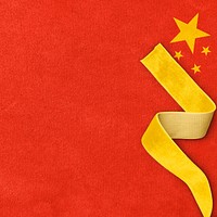 Chinese flag border background, textured design