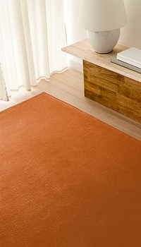 Orange room carpet iPhone wallpaper, home interior design