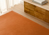 Orange room carpet background, home interior design