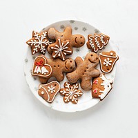 Christmas cookies border background